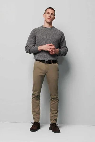 M 5 BY MEYER M 5 BY MEYER Casual Chino Super Stretch, Weiß (taupe), – Produktbild 1 von 5