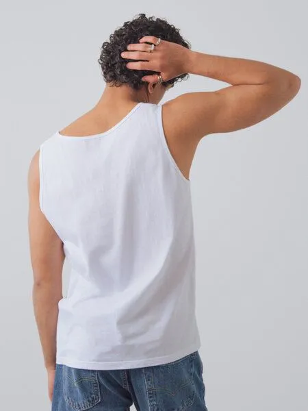 Honest Basics Honest Basics Herren Muskeltank aus Bio- und recycelter Baumwolle, Weiß, – Produktbild 4 von 4