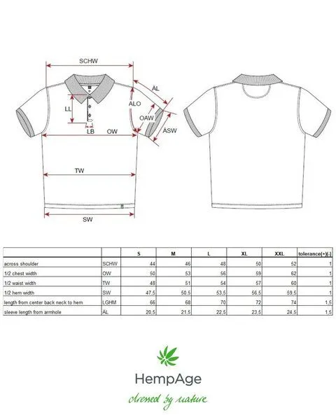 HempAge HempAge Herren Poloshirt Hanf/Biobaumwolle, Bamboo(grün), – Produktbild 3 von 4