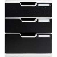 Exacompta Exacompta Schubladenbox Modulo "Office", DIN A4+, 3 Schubladen geschlossen, schwarz – Produktbild 1 von 1