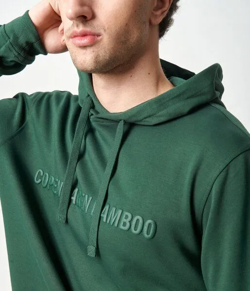 Copenhagen Bamboo Grüner Bambus-Kapuzenpullover mit Logo – Produktbild 4 von 4