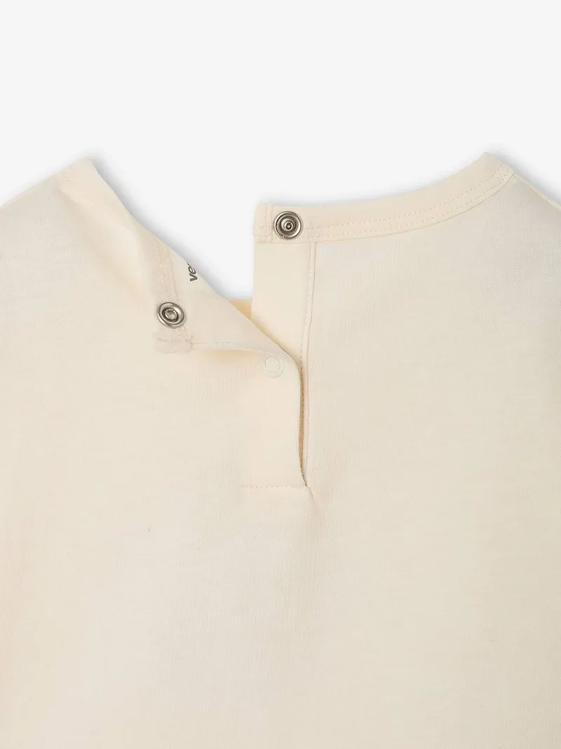 Vertbaudet Shirt mit Herzmotiv Baby Mädchen, Wollweiß, – Produktbild 2 von 3