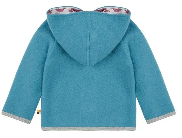 loud + proud loud + proud Babys & Kinder Jacke Wollfleece, GOTS-zertifiziert, Topaz(petrol), – Produktbild 2 von 2