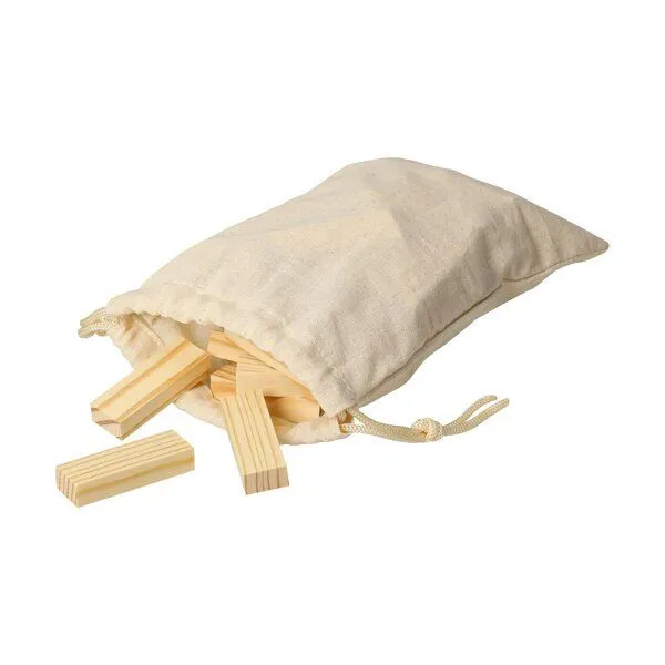 elasto elasto Geschicklichkeitsspiel STACKY aus Holz Reisespiel mit Beutel, Natur, – Produktbild 3 von 4