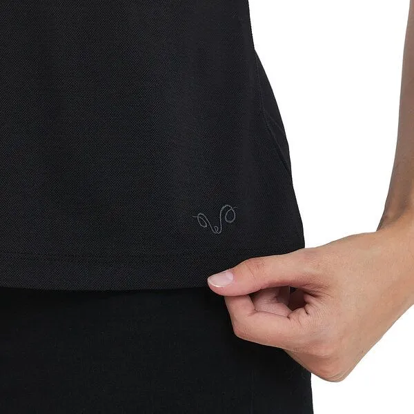 Woolona Woolona Merino Casual Damen Polo-Shirt - 100% Merinowolle, Schwarz, – Produktbild 3 von 3