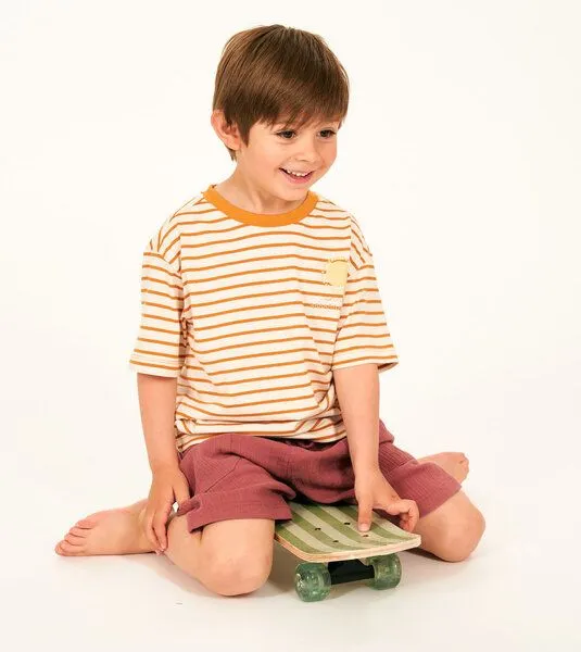 Sense Organics & friends in cooperation with GARY MASH Sense Organics & friends in cooperation with GARY MASH Weiche Kinder Shorts aus Bio-Musselin, Rosenbraun (braun), – Produktbild 3 von 4