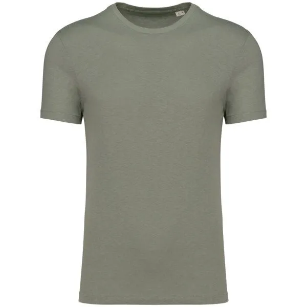 Greenspired Greenspired Nachhaltiges Unisex-T-Shirt aus Biobaumwolle und Leinen, Mandelgrün, – Produktbild 1 von 1