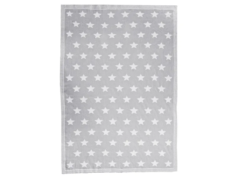 HANS NATUR HANS NATUR Babydecke Bio-Baumwolle, Sterne Maße 80 x 100cm, Grau, – Produktbild 2 von 2