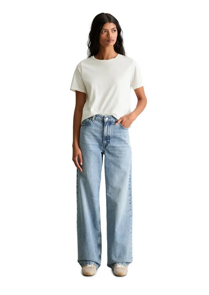 Marc O'Polo DENIM Weite Jeans aus leichter Bio-Baumwoll-Qualität, Blau, – Produktbild 5 von 5