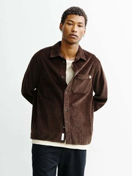 Rotholz Rotholz Kord Hemd - Casual Shirt - aus biologisch angebauter Baumwolle, Chocolate brown (braun), – Produktbild 1 von 4