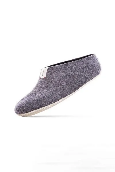 BAABUK BAABUK Wollwalk Hausschuhe Modell: Mel, Dark grey (schwarz), – Produktbild 5 von 8