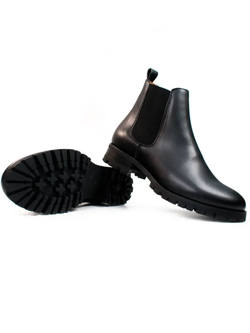 Will's Vegan Store Will's Vegan Store Herren vegan Chelsea Boots Herren Wide Fit Luxe Deep Tread Schwarz, Schwarz, – Produktbild 2 von 2