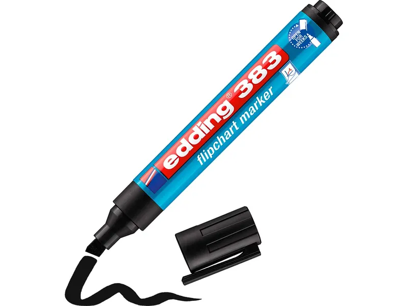 Edding Edding Flipchartmarker "383" Keilspitze, Schwarz, – Produktbild 2 von 3