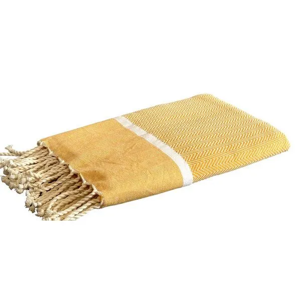 Just Be Just Be Hamamtuch / Strandtuch Chevron, Curry, – Produktbild 1 von 1