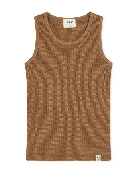 MATONA Matona Unterhemd / Tanktop für Kinder aus Bio-Baumwolle / Basic Tanktop, Braun, – Produktbild 2 von 2