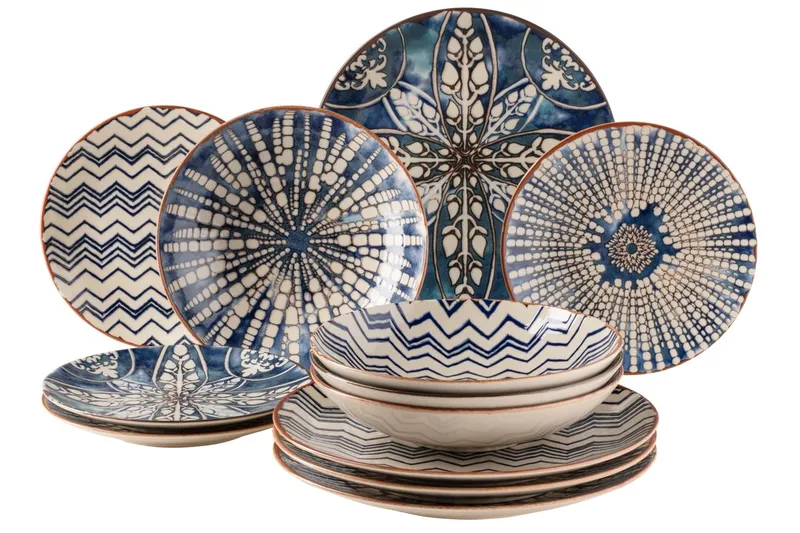 Mäser Mäser Tafelservice 12-tlg. "Iberico Blue" Steinzeug, blau – Produktbild 2 von 2