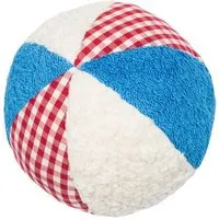 Efie Efie Rassel Ball groß, weiß/blau, kbA (organic), Made in Germany – Produktbild 1 von 1