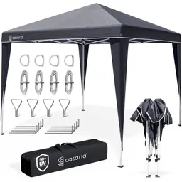 Casaria® Faltpavillon 3x3m Pop-Up Anthrazit Schnellaufbau UV-Schutz 50+ wasserdicht stabil – Produktbild 1 von 1