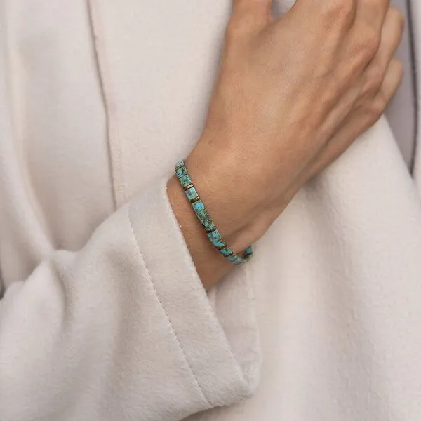 juni juni Türkises Perlenarmband "Janubio" – Produktbild 1 von 4