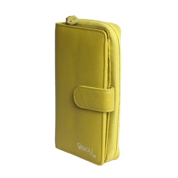 Vargu Vargu Echtleder Geldbörse SABA 1-A mono, Lime green, – Produktbild 2 von 3