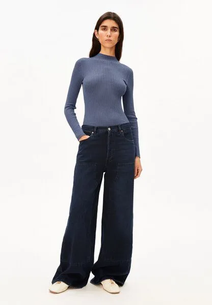 ARMEDANGELS ARMEDANGELS ALAANIA Damen Pullover Slim Fit aus Bio-Baumwolle, Dusty moon, – Produktbild 4 von 4