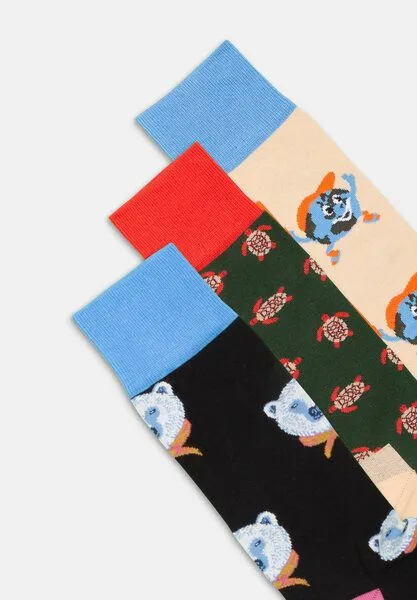DillySocks DillySocks Socken „Geschenk Set Around The World 3er Set“, Black - blue - green - beige - orange, – Produktbild 2 von 4
