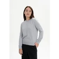 MELA Feinstrick Pullover DHANA | von MELA | Fairtrade & GOTS zertifiziert, Grey melange, – Produktbild 1 von 1