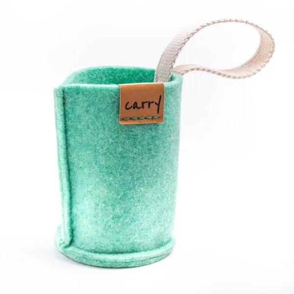 Carry Bottles Carry Bottles Carry Sleeve Filztasche 0.4l, Minze, – Produktbild 3 von 4