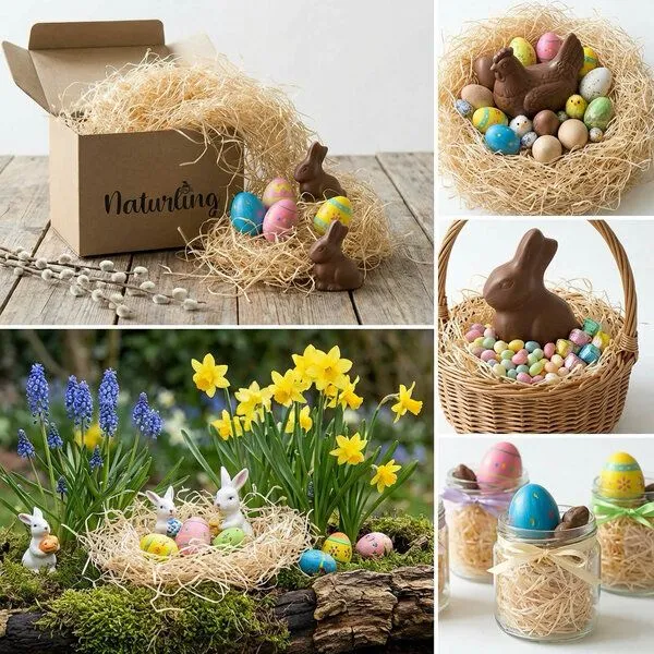 naturling naturling Ostergras 500g - Holzwolle oder Heu für Osternest – Produktbild 4 von 8