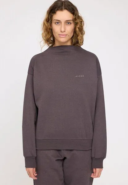 Mazine Mazine Mock Turtleneck Sweatshirt - aus Bio-Baumwolle, Grey brown (braun), – Produktbild 1 von 3