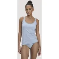 hessnatur hessnatur Tanktop COTTON FEELING LACE aus Bio-Baumwolle, Nordisch blau, – Produktbild 1 von 1