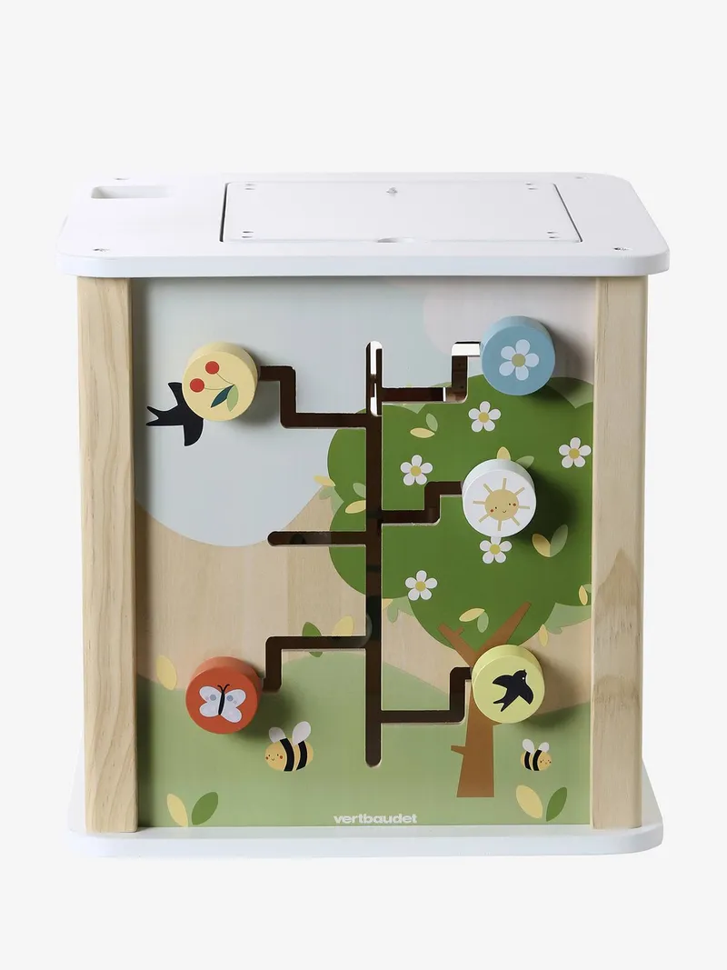 Vertbaudet Vertbaudet Baby Activity-Würfel Holz FSC®, Braun, – Produktbild 4 von 4