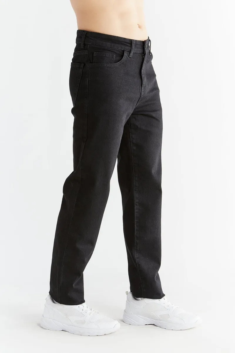 Evermind Evermind Herren vegan Jeans Regular Fit Coal Schwarz, Schwarz, – Produktbild 1 von 2