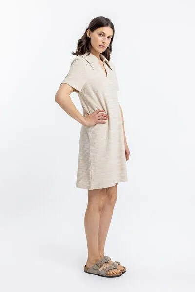 Rotholz Rotholz Polo Kleid aus Bio Frottee, Sand, – Produktbild 4 von 4