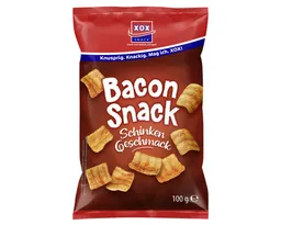 XOX XOX Knabberei, XOX Bacon Snack herzhaft knusprig mit rauchiger Note zum Snacken 100g – Produktbild 1 von 1