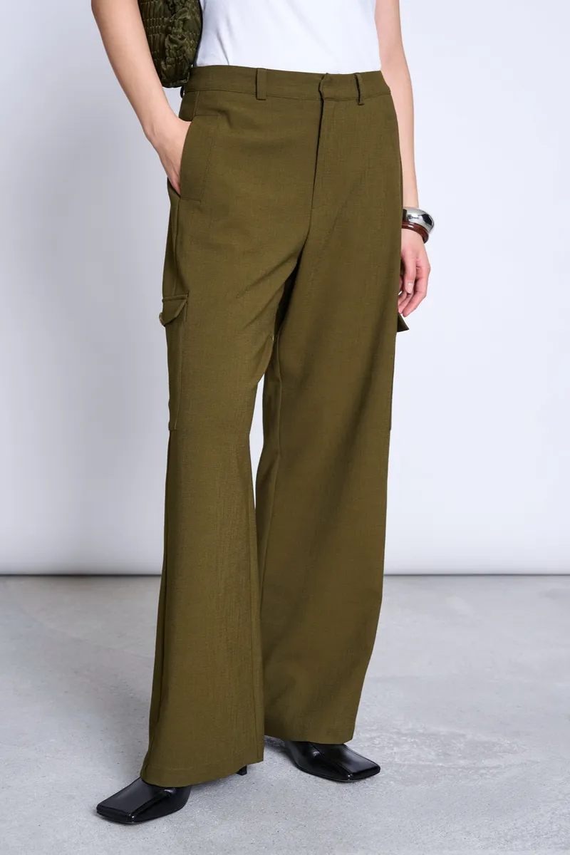 JAN N JUNE JAN 'N JUNE Damen vegan Cargohose Fano Rosemary, Grün, – Produktbild 2 von 2