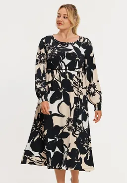 YOEK A-Linien-Kleid Damen Kleid Flare Fit Bio-Baumwolle – Produktbild 1 von 1