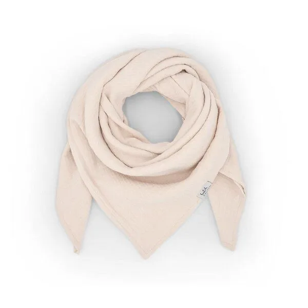 Hutch&Putch Hutch&Putch Musselin Halstuch - Schal - Tuch für Erwachsene (Damen und Herren) einfarbig aus 100% Bio-Baumwolle, Beige, – Produktbild 1 von 4