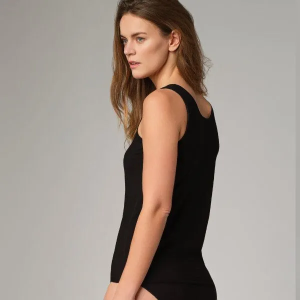 comazo|earth comazo|earth Fairtrade Unterhemd Achselträger | GOTS zertifiziert, Schwarz, – Produktbild 2 von 4