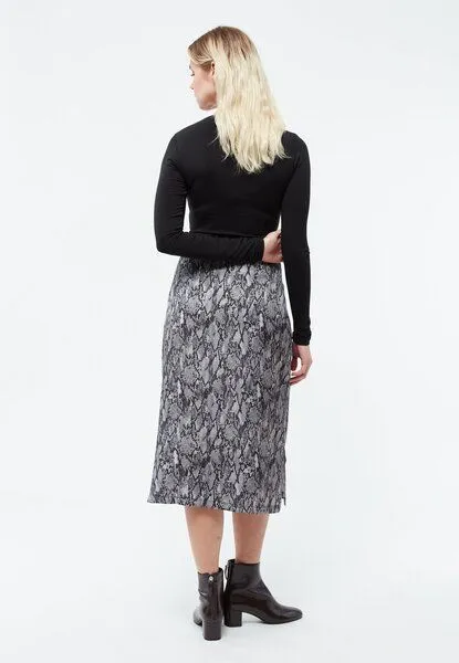 Givn Berlin Givn Berlin Midirock GBTINA aus TENCEL, Black / grey (snake), – Produktbild 3 von 4