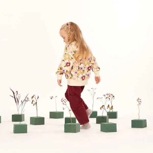 Sense Organics sense-organics Sense Kinder Sweatshirt Blumen Muster Bio Baumwolle, Flower cream, – Produktbild 2 von 3