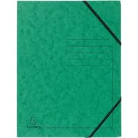 Exacompta 25 Exacompta Eckspannmappen, Colorspan-Karton, 355 g/m², DIN A4, Gummizug, grün – Produktbild 1 von 1