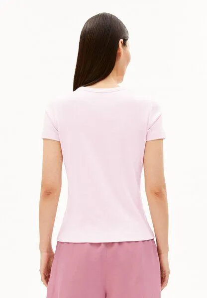 ARMEDANGELS ARMEDANGELS KARDAA Damen Ripp-T-Shirt aus Bio-Baumwoll Mix, Pink mist, – Produktbild 2 von 4