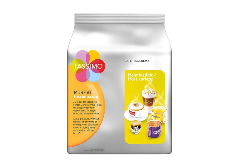 Tassimo Tassimo Kaffee Kapseln Café HAG entkoffeiniert T Discs 5x16 Getränke koffeinfrei, (Packung, 5er Pack) – Produktbild 3 von 4