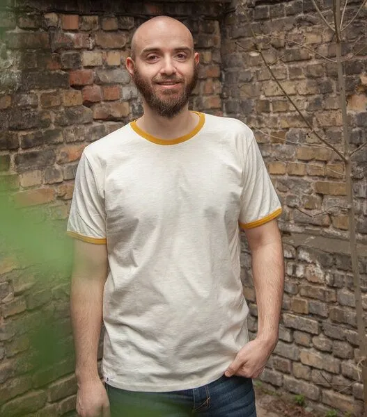 päfjes päfjes Basic Ringer Unisex T-Shirt - Fair gehandelt aus Baumwolle Slub - Bio, Gelb, – Produktbild 3 von 4