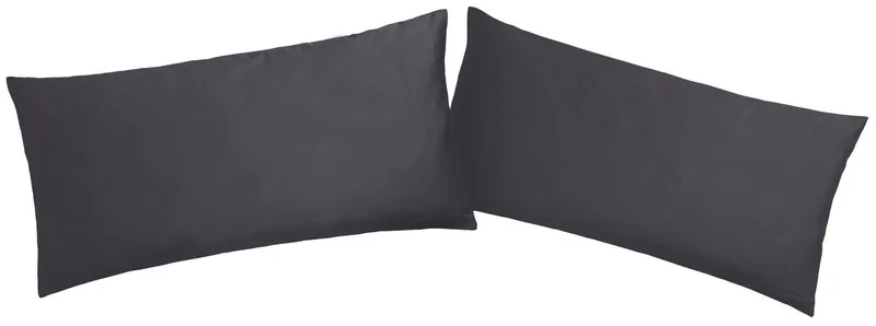 OTTO home Kissenbezug Mila, (2 Stück), Satin Qualität, in Uni Design, Grau, – Produktbild 6 von 8