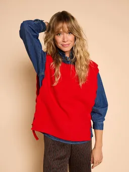 Envie De Fraise Damen Pullunder mit Wellensaum Wollmix ENVIE DE FRAISE Mama-Tochter-Capsule – Produktbild 1 von 1