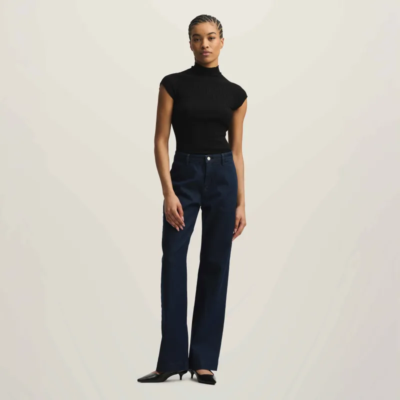 DAWN GLOW Flared Soft Denim - Chino - Rinse Blue - Rinse Blue / 25 / 32 – Produktbild 1 von 1