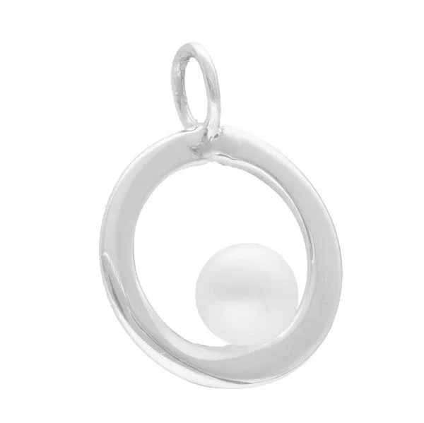 pakilia pakilia Silber Kette Schaukelnde Perle Fair-Trade und handmade – Produktbild 3 von 3