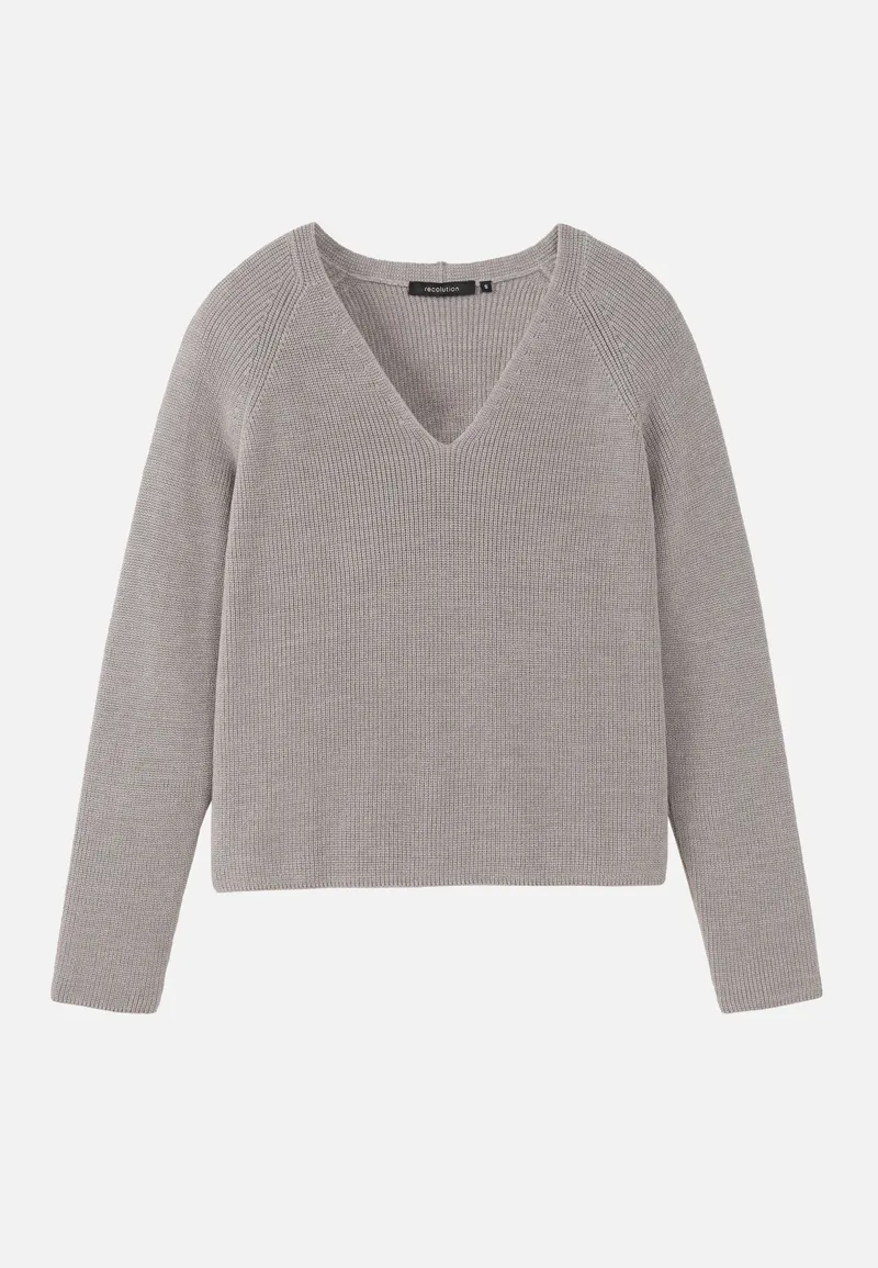 recolution Recolution Damen vegan Pullover Rucola Greige, Grau, – Produktbild 1 von 2